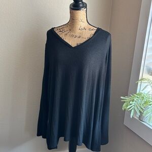 Lane Bryant Black V-Neck Tunic
